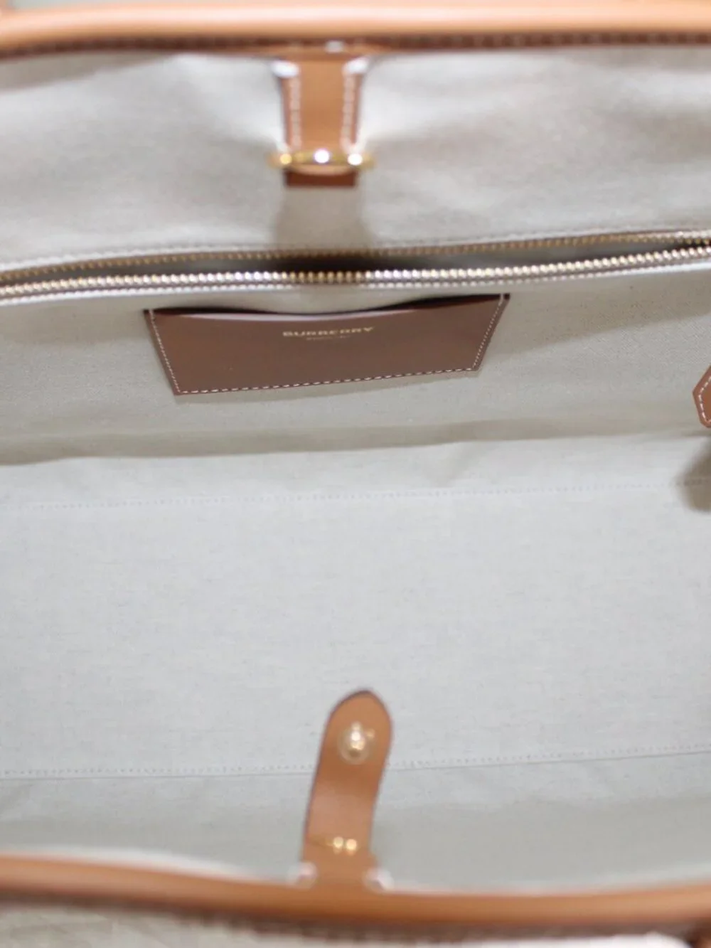 NWT Burberry Freya Raffia Natural Logo Large Tote Shoulder Bag Shopper